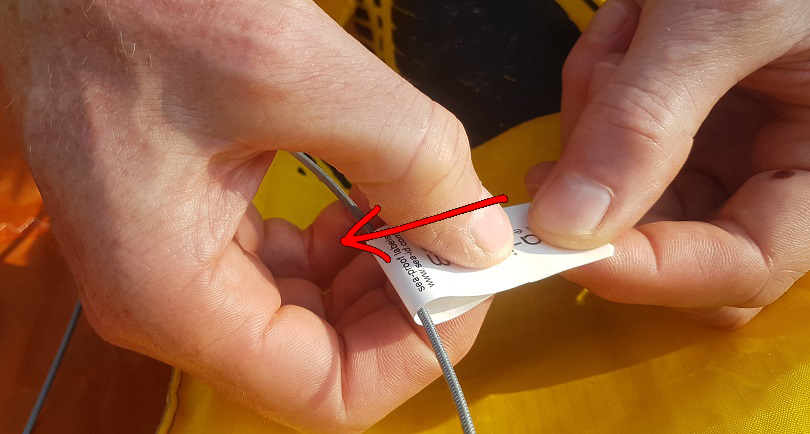 how to attach a flag label, step 11